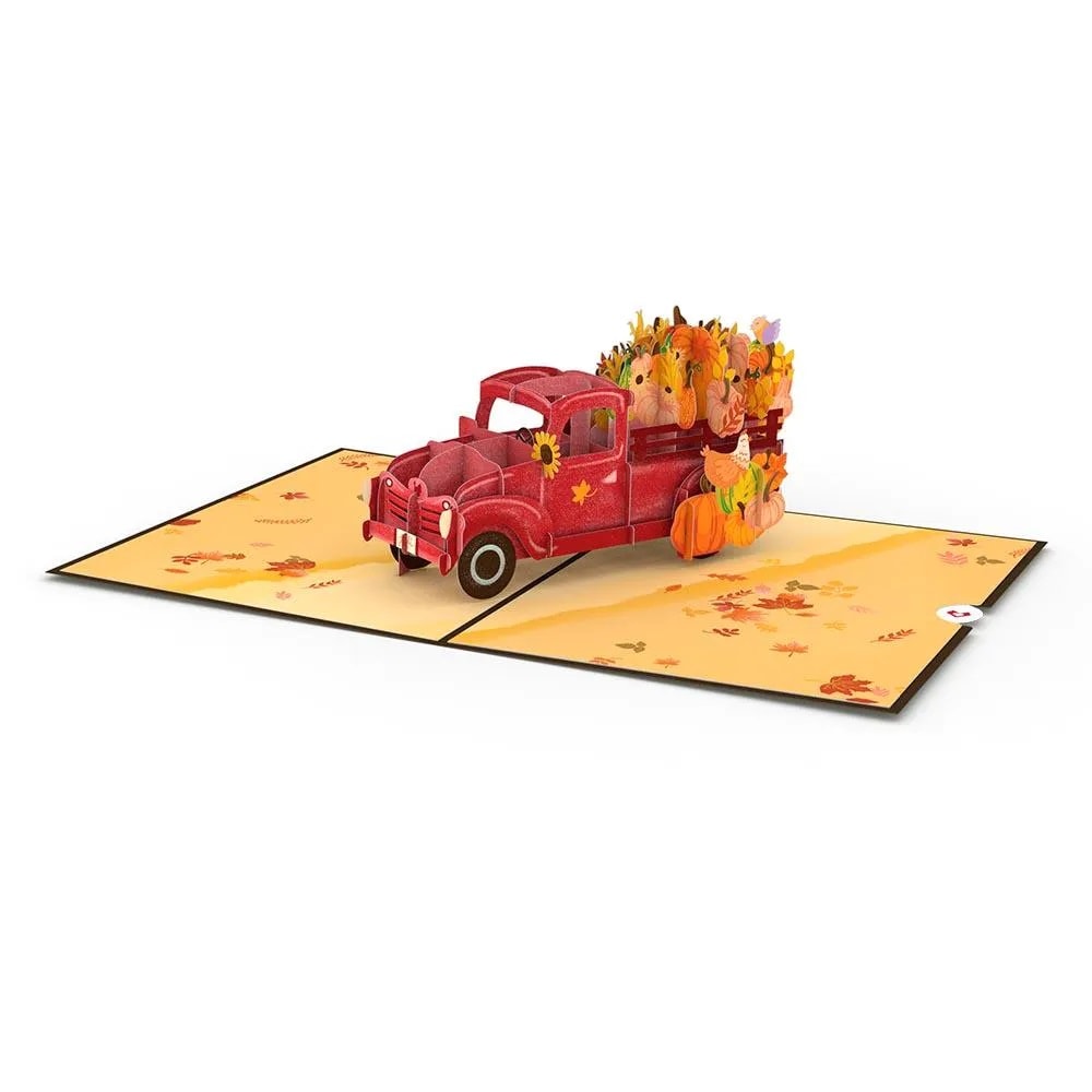 Red Harvest Truck Lovepop card